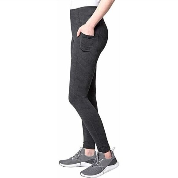 Mondetta Performance + Luxury Brushed Jacquard Legging Black Combo XXL 1528281 - Picture 1 of 10